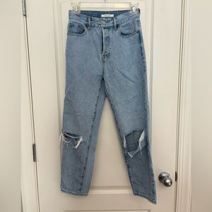 High rise ripped straight jeans from Pacsun